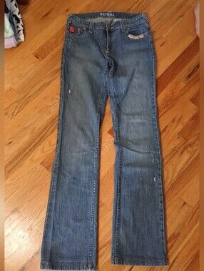 Jeans Petrol With Feminine Detailing Size 30/34